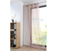 Stof - Voile Monna avec Œillets pour Salon ou Chambre - Taille 135 x 260 Roselin - Voile pour Fenêtre ou Dressing - Garantira Votre Intimité - Décoration - Idéal pour Maison