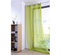 Stof - Voile Monna avec Œillets pour Salon ou Chambre - Taille 135 x 260 - Tilleul - Voile pour Fenêtre ou Dressing - Garantira Votre Intimité - Décoration - Idéal pour Maison