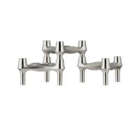 STOFF Nagel Bougeoir STOFF Nagel BMF. lot de 3 Chrome brossé