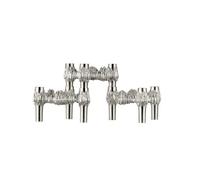 STOFF Nagel Quist Bougeoirs, Lot de 3, Finition Chrome Brossé