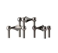 STOFF Nagel STOFF Nagel bougeoir lot de 3 Noir chrome