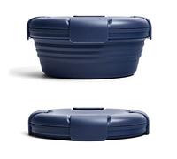 STOJO Bol pliable « On The Go » - 1,1 l - Bols à déjeuner de voyage réutilisables - Conteneur de rangement pliable en silicone - Empilable et empilable - Passe au lave-vaisselle et au micro-ondes -