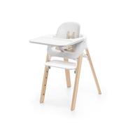 Stokke - Pack Chaise Haute Steps avec Baby set et Plateau - White / Natural