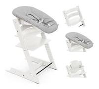 STOKKE - Chaise haute Tripp Trapp + Baby Set Blanc + Newborn Set Gris G