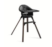 Stokke Clikk™ Chaise Haute Bébé facile à utiliser, Noir / Marron Chaud | Chaise haute compacte, facile à nettoyer et transporter, montage 1 min sans outil. Plateau/harnais inclus. De 6 mois à 3 ans.