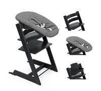 Stokke - Pack Chaise haute Tripp Trapp Hêtre + Baby Set + Newborn set - Noir / Anthracite