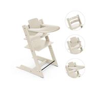 Stokke - Pack Chaise haute Tripp Trapp Hêtre + Baby Set + tablette - Vanilla White