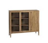 Stolab Buffet Prio haut chêne huilé naturel. porte en verre