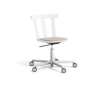 Stolab Chaise Alt sur pied pivotant avec assise rembourrée en bouleau Hallingdal 65-103 grey/beige-blanc 21