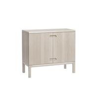 Stolab Commode Prio basse bouleau huilé blanc. porte en bois