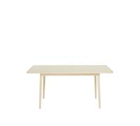 Stolab Table Miss Holly 175x100 cm bouleau laqué mat clair. 1 rallonge
