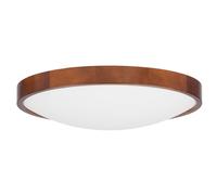 STOLARNIA PIKA Lampe de plafond chambre - Plafonnier rond en bois noyer 3xE27 (∅47 cm) - Moderne brun foncé pour salon, couloir, cuisine - ORION pin élégant