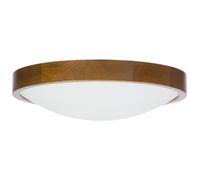 STOLARNIA PIKA Plafonnier - Plafonnier rond en bois rustique 2xE27 (∅37 cm) - Lampe marron moderne pour chambre, salon, couloir, cuisine - ORION en pin élégant