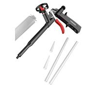 STONE REEF Pistolet mousse expansive PU avec 2 rallonges | Dosez la mousse pistolable et atteignez les joints profonds avec les rallonges fournies.