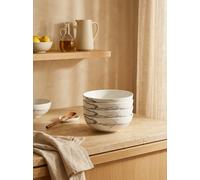 Stone - Set De 4 Bols Marble - Porcelaine - Blanc