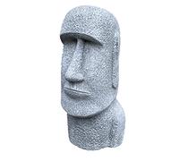 stoneandstyle Figurine de moaï de l’île de Pâques en pierre moulée | Décor minéral · Patine appliquée à la main · Création de notre atelier de Duisbourg · Pour jardin et terrasse