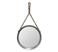 Stonebriar Grand Miroir Suspendu Rond galvanisé avec Corde