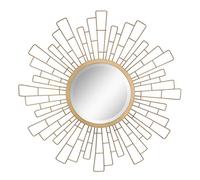 Stonebriar Miroir décoratif Rond en métal à Suspendre pour Mur, 60 cm, Or Antique