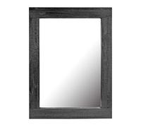 Stonebriar Miroir Mural à Suspendre pour Affichage Vertical ou Horizontal, Bois, Noir, 61 x 45,7 cm