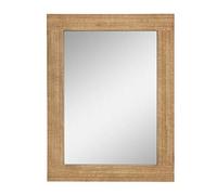Stonebriar Miroir Mural rectangulaire avec Cadre en Bois Naturel avec Supports de Suspension attachés, décoration Rustique pour Salon, Chambre, Salle de Bain, Couloir et entrée 61 x 45,7 cm