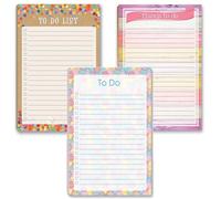 Stonehouse Collection To Do List Notepads Pack - Large 5.5x8.5 Notepads - 3 Pads For Your Lists - Office Notepads (Colorful)