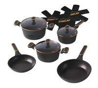 STONELINE® set de 11 ustensiles de cuisine 18/20/24 or rose | avec couvercles