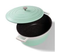 STONELINE® Cocotte Ovale 32x25 cm Mint | avec couvercle