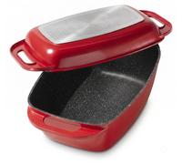 Cocotte Rectangulaire XXL - STONELINE - 43x26 cm - Antiadhésif - Induction - Rouge