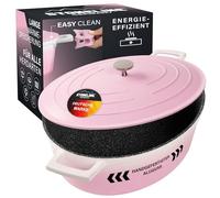 STONELINE® Cocotte Ovale 32x25 cm Rose | avec couvercle