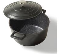 STONELINE® Cocotte ronde 20 cm noir | avec couvercle