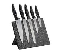 STONELINE® set de couteaux en acier inoxydable 5 pièces avec bloc à couteaux | Noir