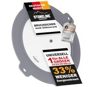 STONELINE Couvercle Universel en verre pour Casseroles, Poêles et Sauteuses 22/24/26/28 cm, avec Bord en Silicone résistant à la Chaleur