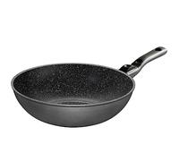 STONELINE Flex Poêle Wok 30 cm, Made in Germany, avec Poignée Amovible, Revêtement Antiadhésif avec de vraies particules de pierre, Compatible à l'Induction et au Four