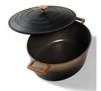 STONELINE® Cocotte ovale 32x25 cm or rose | avec couvercle