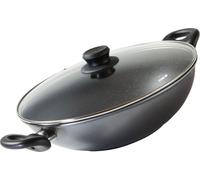 STONELINE® poêle wok 28 cm | avec couvercle - noir