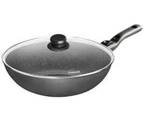 STONELINE® poêle wok 30 cm avec poignée amovible | avec couvercle