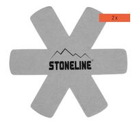 STONELINE Set de 2 Protections pour Poêles, en Non-Tissé, Protection d'Empilage, Protection Contre Les Rayures, Protection de Poêle, Protection de Casserole, pour Toutes Les Tailles, Gris