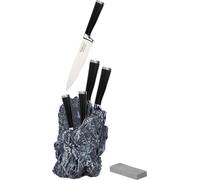 STONELINE® set de couteaux en acier inoxydable 5 pièces avec bloc à couteaux | Excalibur®