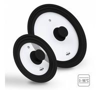 STONELINE Universaldeckel Set mit Silikonrand für Töpfe Pfannen 16/18/20 cm,