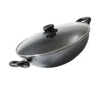 STONELINE® poêle wok 28 cm | avec couvercle - noir