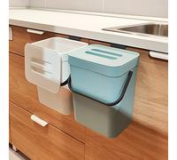 stonespace Poubelle à compost d'intérieur scellée, seau à compost montable, poubelle à suspendre pour déchets alimentaires pour cuisine, 5 l, bleu