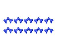 stonylab Pinces pour Joints en Plastique, 10 Pièces de Pinces Keck de 19 mm #19 pour Joints en Verre 19/22 19/26, Pince pour Interface Conique Standard, Accessoire de Laboratoire-Bleu