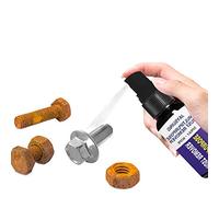 Stop-Rouille Spray Anti-Rouille, Spray Décapant, Traitement Antirouille pour Intérieur et Extérieur, Convertisseur de Rouille à Effet Immédiat, Spray Vaporisateur Coloris gris Aluminium 70 ml (Noir)