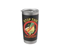 Stop This Blasphemy Pizza à l'ananas Gobelet isotherme en acier inoxydable double paroi