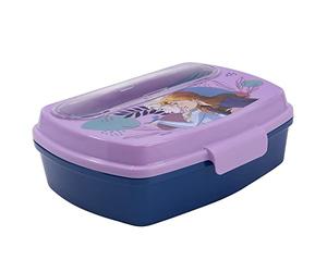 Stor 74209 Grille-pain rectangulaire avec couverts de la Reine des Neiges Trust The Journey Lunch Box, Plastique, Coloré
