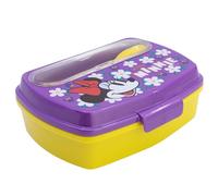 Stor Boite a Dejeuner Enfant Minnie Mouse avec Couverts 1464ml - Lunch Box Rectangulaire Plastique sans BPA pour Ecole et Gouter