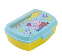 STOR Boîte à lunch 13909 - Rectangulaire 300 ml - Enfant Peppa Pig Bleu