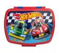 STOR Boîte à Goûter Enfant Hot Wheels, Lunch Box Rectangulaire 1333ml, Sans BPA, Plastique Résistant, Idéale pour École et Collation