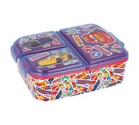 STOR Boîte à Sandwich Cars Enfant 3 Compartiments 2156ml - Lunch Box Scolaire Sans BPA pour École Maternelle