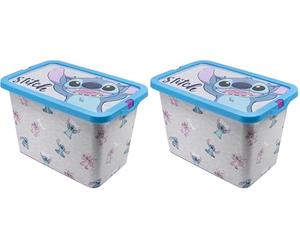 Stor BOÎTE DE RANGEMENT DÉCORÉE. CAPACITÉ DE 7 LITRES.| BOÎTE CLICK STITCH AND ANGEL (Lot de 2)